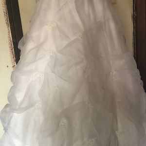 It’s a white long dress for wedding or birthdays